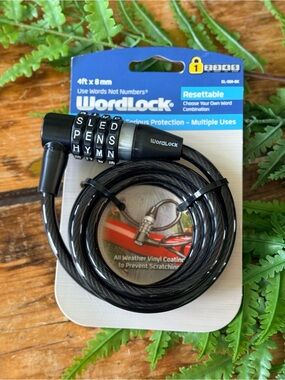 ⚡️ Resettable Combination Cable Lock - 4ft 8mm - NWT